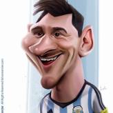 Caricature de Lionel Messi