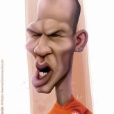 Caricature de Arjen Robben
