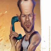 Caricature de Bruce Willis