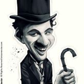 Caricature de Charlie Chaplin