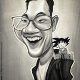 Caricature de Akira Toriyama