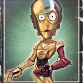 Caricature de C-3PO