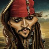 Caricature de Johnny Depp