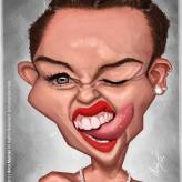 Caricature de Miley Cyrus