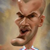 Caricature de Zinedine Zidane