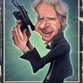 Caricature d'Harrison Ford